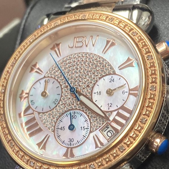 JBW Ladies Wrist Watch Diamond Rose Gold-Plated Mother of Pearl Dial JB-6210-N - Picture 6 of 9